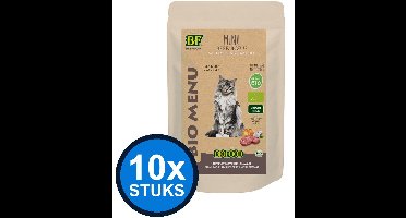 10x Biofood - Organic Rund Menu - Kattenvoer Natvoer - 100g