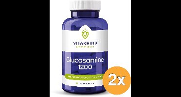 2x Vitakruid Glucosamine Sulfaat 2 KCI 1200mg (120 tabletten)
