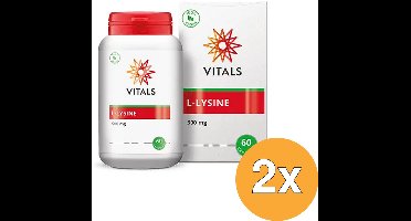 2x Vitals L-lysine 500 mg (60 vega capsules)