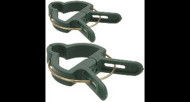 Pro Garden Plantenklemmen/plantenclips - kunststof - 20x - groen - 2 formaten