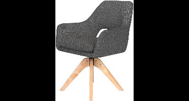 Puur - Lana draaistoel hout - grijs