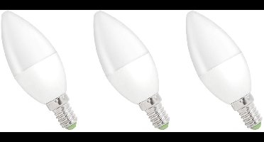 Spectrum LED Kaarslamp E14 1W - 230V - 90 Lumen - 3000K Warm wit - Gezellig licht - Energiezuinig - 3 stuks