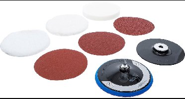 BGS Slijp- en polijstschijven-set Ø 180 mm 8-delig - 74380