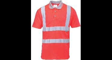 Portwest Hi-Vis Korte Mouw Polo S477 - Rood - XXL