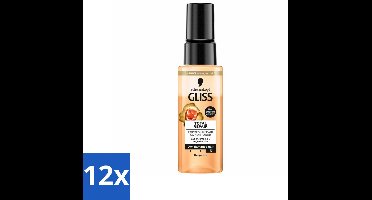 12 x Gliss - Total Repair - Express Repair Conditioner - Deep Care - 70 ml - Haar Conditioner - Leave-in Conditioner - Beschadigd Haar - Droog Haar - Haar Herstel