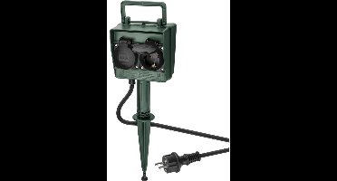 Goobay IP44 outdoor stekkerdoos | 4 contacten | grondpin | 2 meter