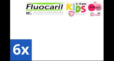 6 x Fluocaril Kids - Bi-Fluoride - Tandpasta - Met Aardbeiensmaak - 3 tot 6 jaar - 50 ml - Tandpasta Voor Kinderen - Fluoride Tandpasta - Kinder Tandpasta - Aardbeiensmaak Tandpasta - Tandenpoetsen Voor Kinderen