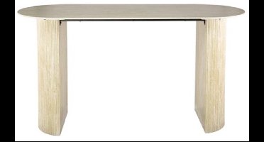 Bartafel Romano arch - Travertin keramiek - 180x70x92 cm - Beige - Japandi