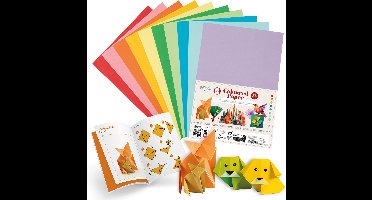 Gekleurd Papier 100pcs - 80 grams - Knutselpapier - A4 formaat - Inspiratieboek inbegrepen - 10 verschillende kleuren - Knutselen voor Kinderen en Volwassenen - Joya Creative