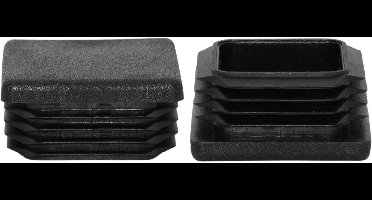 vierkant insteekdop - 48x48mm - 10 stuks - standaard geribbelde eindkap - inslagdop - kunststofdop - profieldop