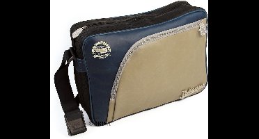 VW T1 Bus Messenger Bag met Bandenprofiel - Vintage Logo/beige&blauw
