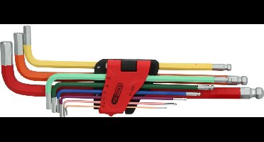 KS Tools 151.4420 Inbus Haakse schroevendraaierset 1.5 mm, 2 mm, 2.5 mm, 3 mm, 4 mm, 5 mm, 6 mm, 8 mm, 10 mm 9-delig