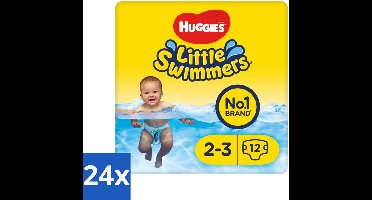 24 x Huggies Little Swimmers maat 2-3 (3-8 kg) 12 stuks per verpakking - Zwemluiers - Badluiers - Zwembroekjes - Babyzwemmen - Huggies