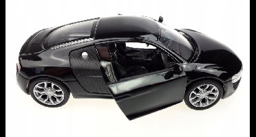 WELLY Audi R8 V10 2009 Zwart Metaal Model Auto Schaal 1:34