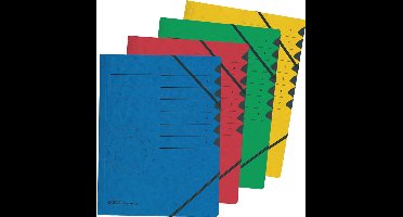 Herlitz map 1-7 - blauw -  met 2 elastieken