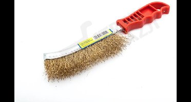 Grote Messing Staalborstel Rond - Ideaal voor Moeilijk Bereikbare Plekken