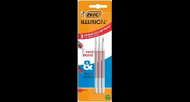 BIC Illusion Gel Rood - 3 Navullingen