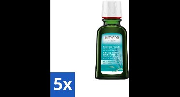 5 x WELEDA - Haarolie Voedend - Rozemarijn - 50 ml - Haarolie - Voedende Haarolie - Rozemarijnhaarolie - Natuurlijke Haarolie - Gezonde Haarpunten
