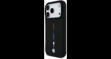 BMW Back Cover voor iPhone 17 Pro Max - Zwart - MagSafe - Liquid Silicone Case met Tricolor Print
