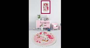 Asir Vloerkleed (Ø 140 cm) – Multicolor Pony