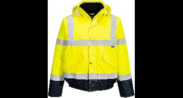 Portwest Hi-Vis tweekleuren bomberjack S266 - Geel/Marine - M