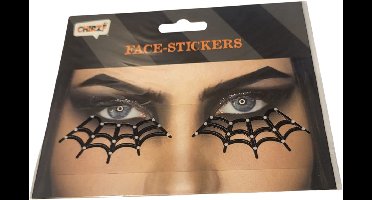 Face & Body Jewels - Gezicht Sticker Halloween - Spinnenweb