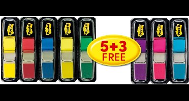 Post-it index markers mini 11,9 x 43,2 mm, 5+3 gratis