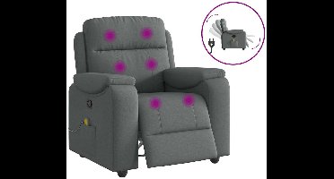 vidaXL - Massagestoel - in - donkergrijze - stof