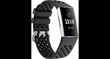 Heble® - "Siliconen Sportbandje geschikt voor Fitbit Charge 3 - Maat L - van Heble®