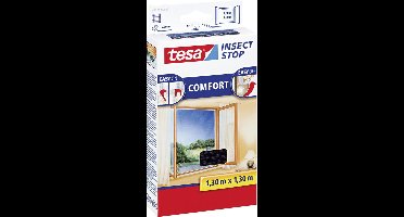 2x Tesa vliegenhor/raamhor zwart 1,3 x 1,3 meter - Insectenwering - Insectenhorren/vliegenhorren/raamhorren - Insecten en ongedierte weren