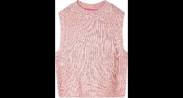 vidaXL - Kinderspencer - gebreid - 128 - lichtroze