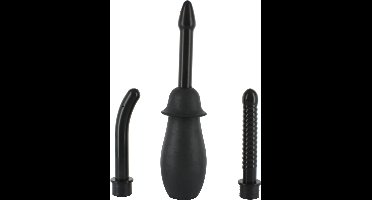 Seven Creations - Anale Douche - Kit Met 3 Opzetstukken - Zwart