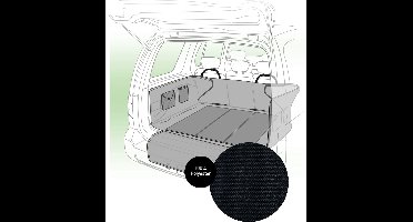 Flamingo autodeken - Zwart - 165 x 126 cm