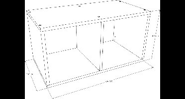 Modulaire boekenkast MODUS 2x1 wit