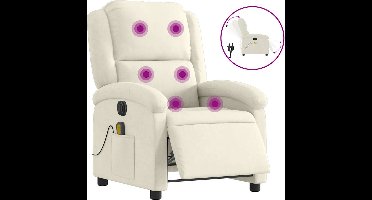 vidaXL Massagestoel - Elektrisch Verstelbaar - crème