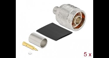 N plug voor het krimpen van LMR 300 met bijpassende krimpbuis