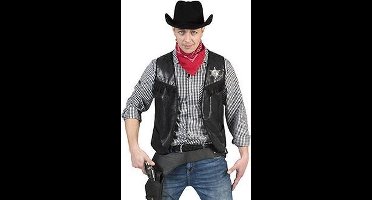 Stoer cowboyvest zwart