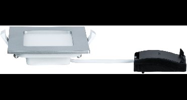 LED-inbouwpaneel IP44 hoekig 115x115mm 6W 390lm 4000K Chroom mat