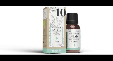 Biologische salie-essence 15 ml etherische olie|Organic sage essence 15 ml of essential oil|Essence de sauge bio 15 ml de huile essentielle