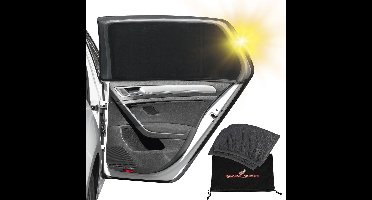 Walser Zonwerende Raamsok Premium - Set van 2 Zonneklep Zijruit - Auto Zonwering Zwart