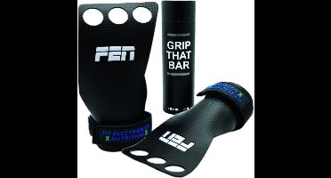 FEN Crossfit Carbon grips – Geschikt voor CrossFit, Fitness, Gymnastics & Turnen – Zwart - Maat XL