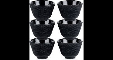 Theekopjes Gietijzeren Geëmailleerde CAST LINE 60 ml 6 stuks - Kop - Kopjes - Theemokken - Mokken - Japanse Stijl