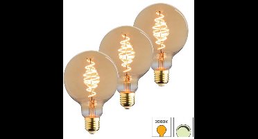 Lybardo - E27 LED Lamp - 3-pack - 95mm - 3.5W Dimbaar - 2000K Extra Warmwit Licht