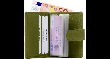 Pasjeshouder - Pasjeshouder uitschuifbaar - Pasjeshouder mannen - Pasjeshouder vrouwen - Creditcardhouder heren - Creditcardhouder dames - Pasjeshouder mannen met portemonnee - Pasjeshouder vrouwen portemonee - Pasjeshouder portemonnee - Leer