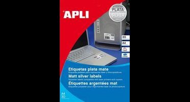 Apli etiket mat zilver