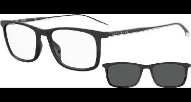 Hugo Boss Zonnebril Boss 1150/cs Clip-on Heren Rechthoekig Zwart