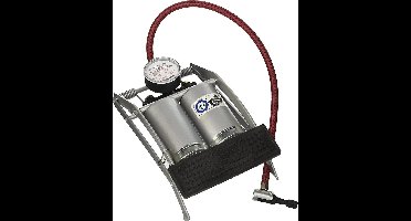 Perel Krachtige voetpomp voor fiets, auto, ballen, met manometer 6.9 bar