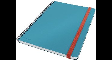 Leitz Cosy Notitieboek B5 Soft Touch Geruit - Notitieboek Hard Cover - Spiraalgebonden - Ideaal voor Thuiskantoor/Thuiswerken - Sereen Blauw