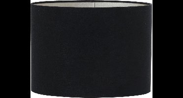 Light & Living Lampenkap Ovaal Velours - Zwart - 45x21x32cm - voor Tafellampen, Staande lamp
