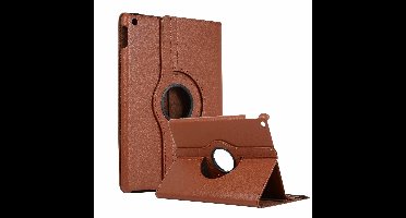 Hoes geschikt voor iPad 2021 / 2020 / 2019 (9e/8e/7e Generatie / 10.2 inch) 10.2 360° draaibare Hoes - Bruin